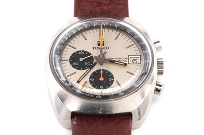 Lot 346 - TISSOT. A GENTS STAINLESS STEEL AUTOMATIC...