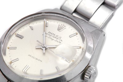 Lot 351 - ROLEX. A STAINLESS STEEL AUTOMATIC BRACELET...