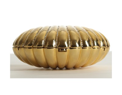 Lot 216 - Asprey Shell Minaudiere, gold plated with...