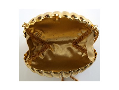 Lot 216 - Asprey Shell Minaudiere, gold plated with...