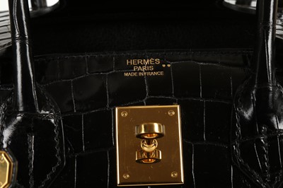 Lot 220 - Hermes Black Niloticus Crocodile Birkin 30, c....