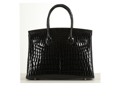 Lot 220 - Hermes Black Niloticus Crocodile Birkin 30, c....