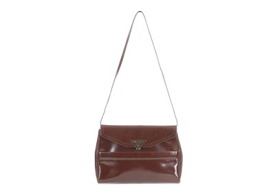 Lot 473a - Prada Burgundy Patent Crossbody Bag, front...