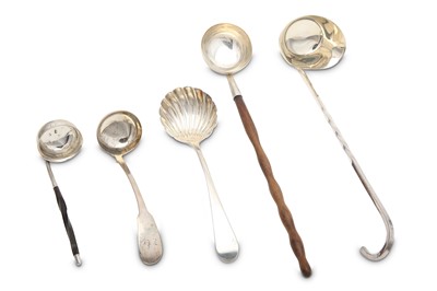 Lot 334 - A mixed group of sterling silver ladles,...