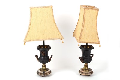 Lot 630 - A pair of early 20th Century bronzed and gilt...