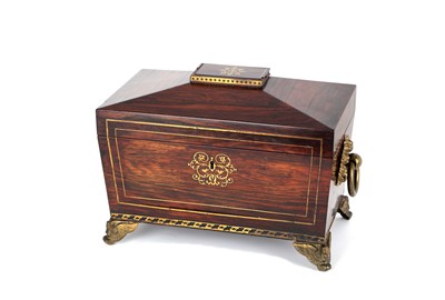 Lot 622 - A 19th Century Regency rosewood and brass...