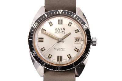 Lot 282 - AVIA. A GENTS STAINLESS STEEL AUTOMATIC...