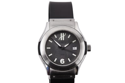 Lot 340 - HUBLOT. A GENTS STAINLESS STEEL AUTOMATIC...
