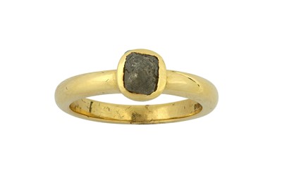 Lot 108 - A gold and diamond single-stone ring The 18...