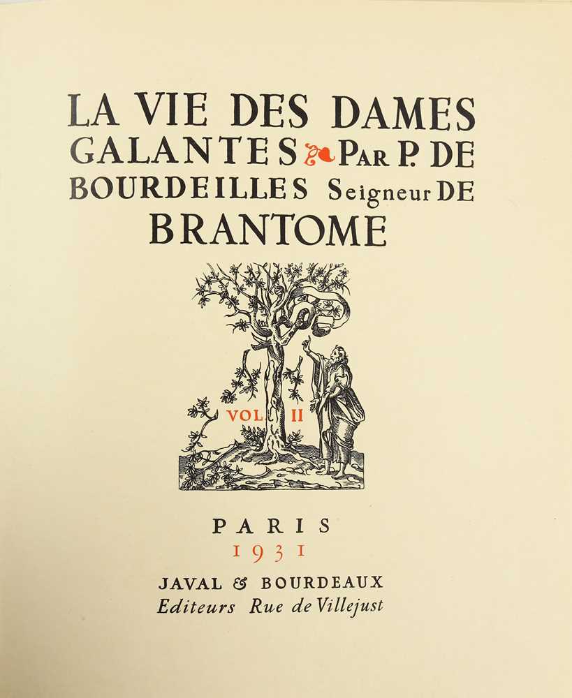 Lot 167 - Erotica.- Brantome Bourdeille (Pierre de) La...