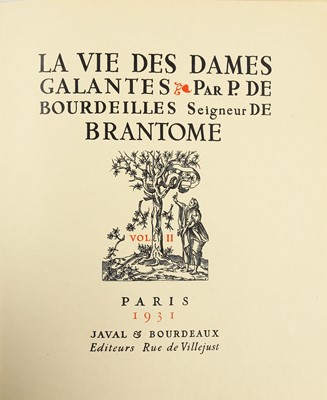 Lot 167 - Erotica.- Brantome Bourdeille (Pierre de) La...