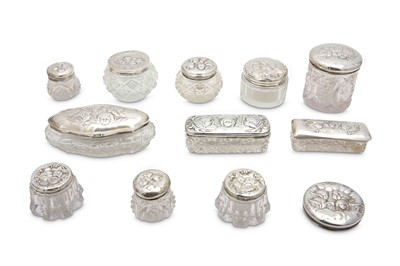 Lot 335 - A mixed group of sterling silver-mounted...