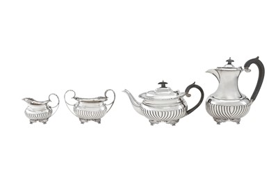 Lot 213 - An Elizabeth II sterling silver four-piece tea...