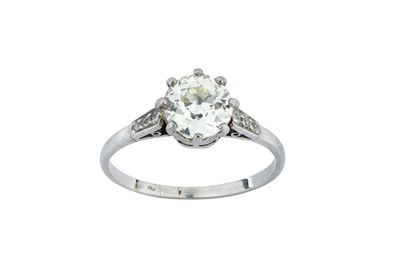 Lot 48 - A diamond single-stone ring Set with an old...