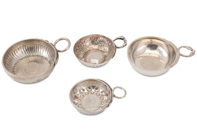 Lot 353 - A mixed group of four French silver snake...