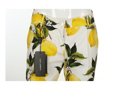 Lot 17 - Dolce and Gabbana Lemon Trousers, lemon motif...