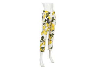Lot 17 - Dolce and Gabbana Lemon Trousers, lemon motif...
