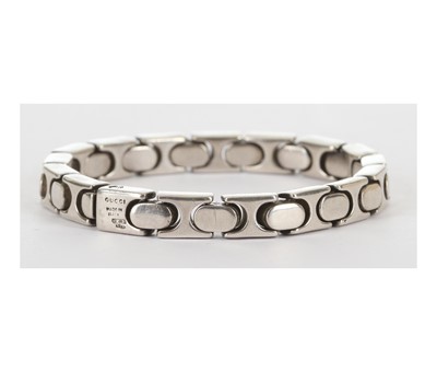 Lot 308 - Gucci Vintage Sterling Silver Bracelet,...