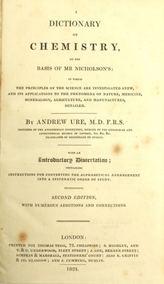 Lot 144 - Science.- Ure (Andrew) A dictionary of...