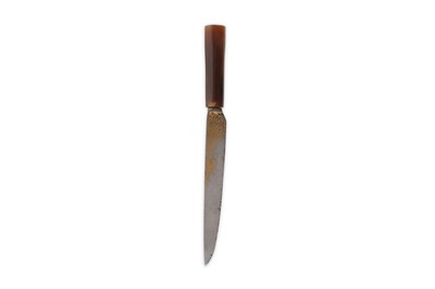 Lot 107 - AN OTTOMAN DAGGER (KARD) WITH AGATE HANDLE...