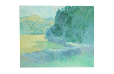 Lot 212 - ANTHONY BETTS (1897-1980) View by a river oil...