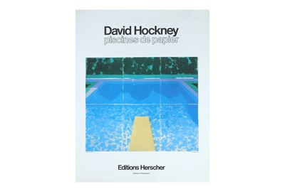 Lot 207a - Four unframed David Hockney exhibition posters,...