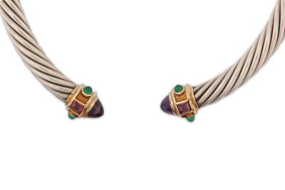 Lot 84 - A gem-set torc collar, by David Yurman Of...