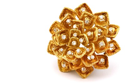 Lot 36 - A gold and diamond brooch, by Ben Rosenfeld,...