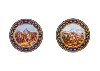 Lot 155 - A PAIR OF SEVRES PORCELAIN OUTSIDE-DECORATED...