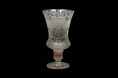 Lot 194 - A RARE SAXON ENGRAVED ROYAL ARMORIAL GLASS...