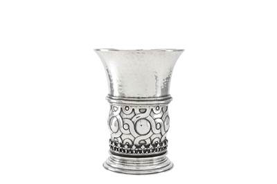 Lot 232 - A George V sterling silver beaker, London 1921...