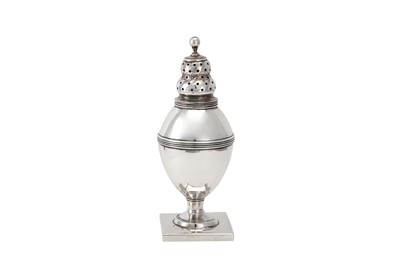 Lot 270 - A George III sterling silver pepper caster,...