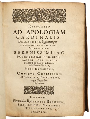 Lot 68 - [Andrewes, Lancelot] Responsio ad apologiam...