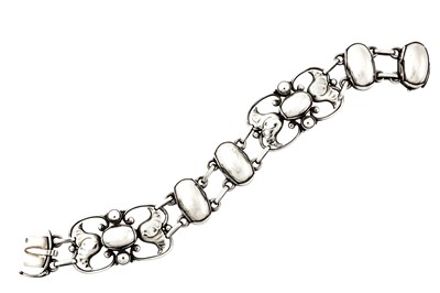 Lot 54 - A fancy-link bracelet, by Georg Jensen,...