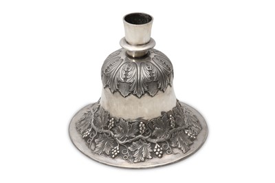 Lot 348 - A SILVER HUQQA BASE Possibly Calcutta...