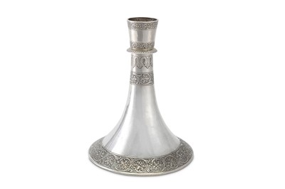 Lot 349 - A SILVER HUQQA BASE  Hyderabad, India, 18th...