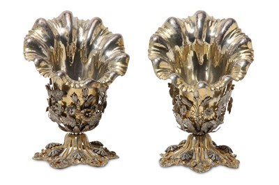 Lot 72 - A PAIR OF PARCEL-GILT SPOON WARMERS  Ottoman...