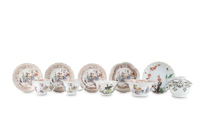 Lot 47 - A COLLECTION OF CHINESE CUPS AND SAUCERS. Qing...