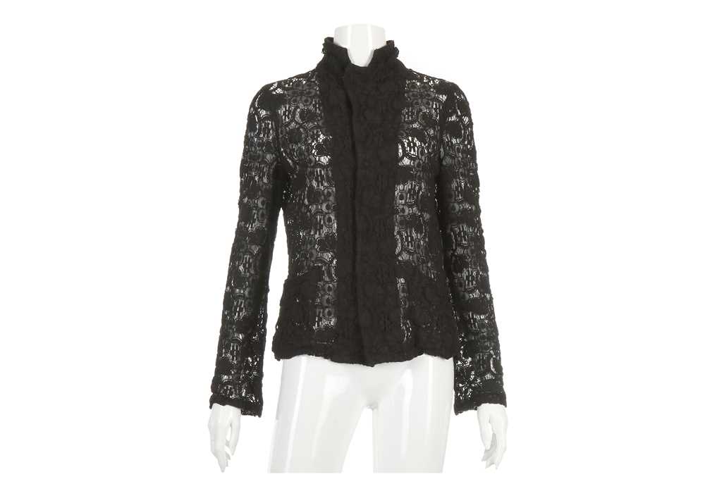 Lot 439 - Comme des Garcon Black Lace Jacket, long...