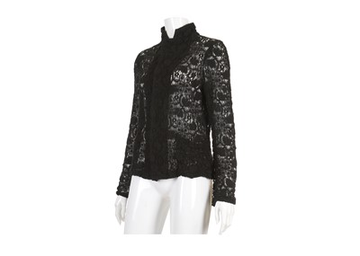 Lot 439 - Comme des Garcon Black Lace Jacket, long...