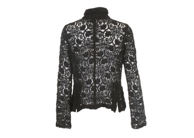 Lot 439 - Comme des Garcon Black Lace Jacket, long...