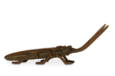 Lot 358 - A BRONZE MODEL OF A BEETLE. 19th Century....