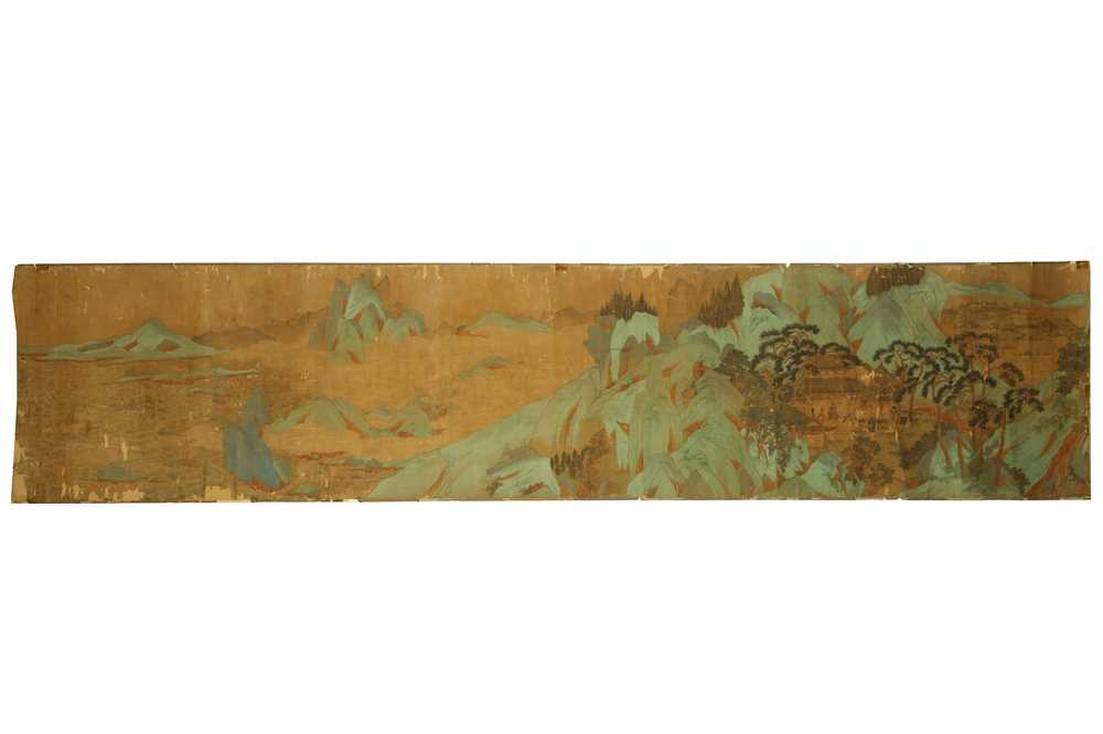 Lot 478 - A CHINESE HANDSCROLL PAINTING ON SILK....