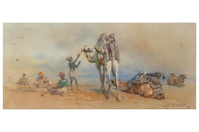 Lot 132 - CARL HAAG (GERMAN 1820 - 1915) Resting in the...