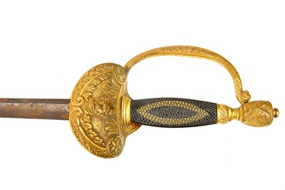 Lot 132 - A Continental officer's sword, or spadroon,...