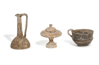 Lot 81 - THREE POTTERY VESSELS Circa 1st - 4th Century...