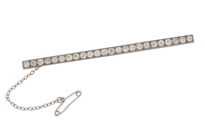 Lot 186 - A diamond bar brooch, circa 1910...