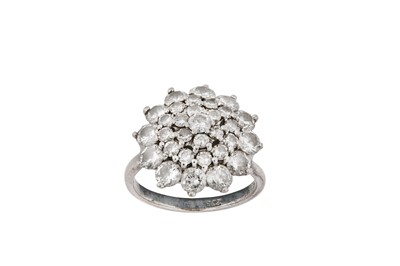 Lot 152 - A diamond cluster ring Set throughout with...