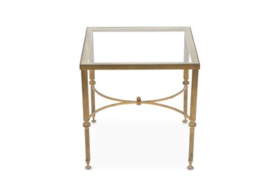 Lot 693 - A French Empire style brass side table with...