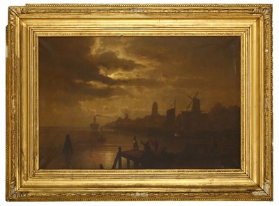 Lot 188 - FELIX KREUTZER (GERMAN 1835–1876) Moonlit...